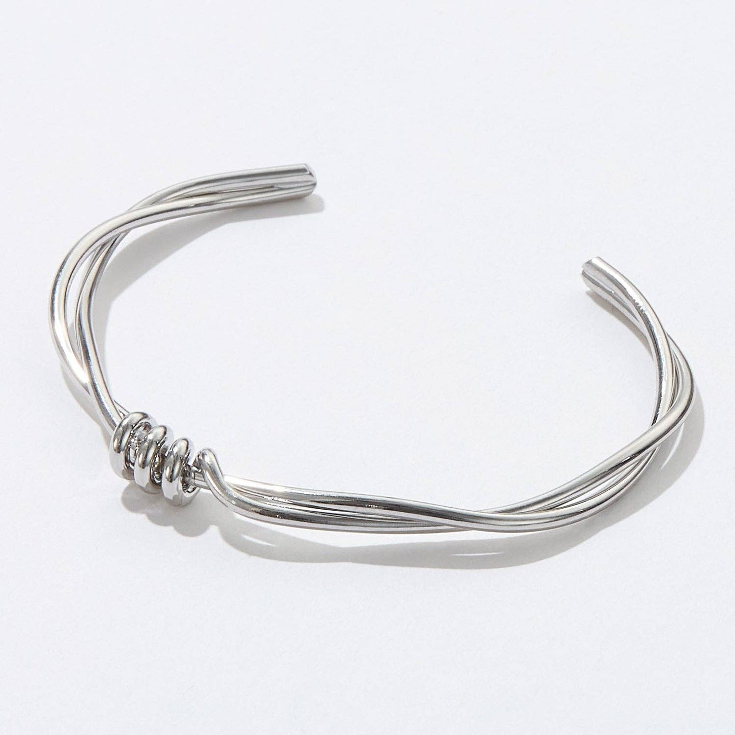 Everyday Wear Spiral Coil Metal Cuff Bracelet Frem
