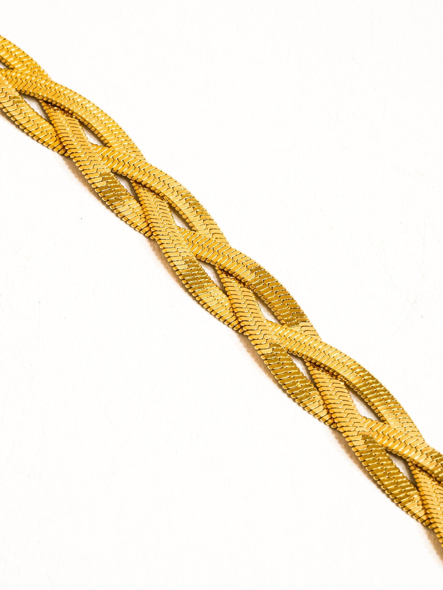 Yvet 18K Gold Non-Tarnish Braided Snake Chain Bracelet Flânerie by MAIQ