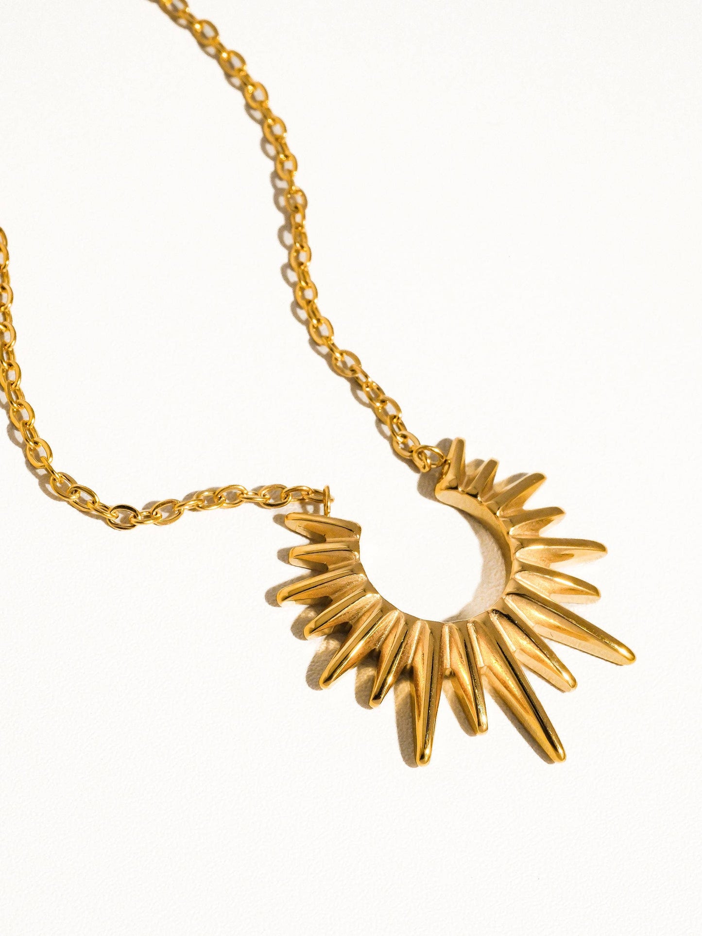 Muse Non-Tarnish Gold Sun Necklace Flânerie by MAIQ
