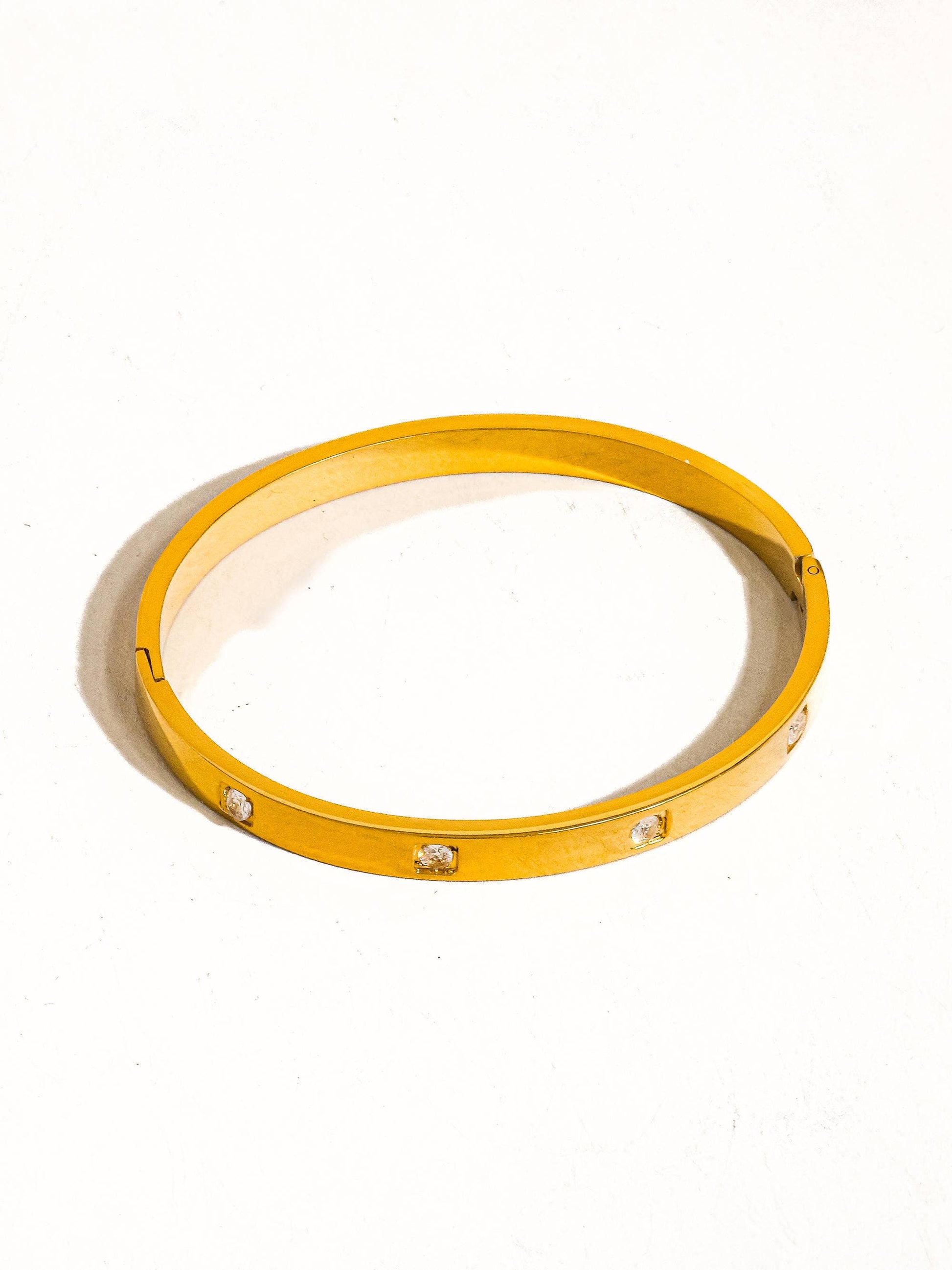 Neil 18K Gold Non-Tarnish Classic CZ Bangle Flânerie by MAIQ