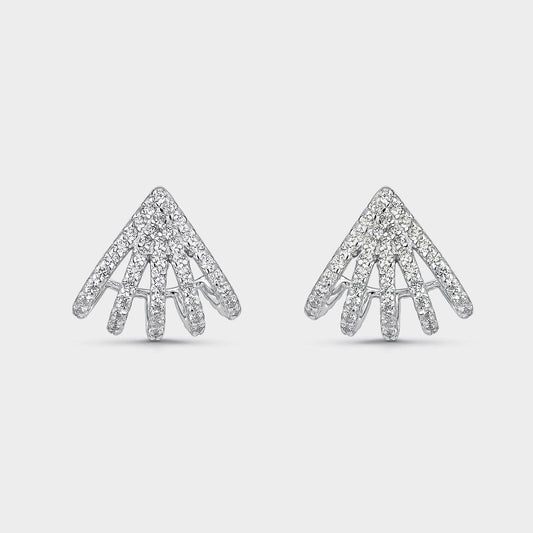 FAN EARRINGS IN SILVER Itemporality