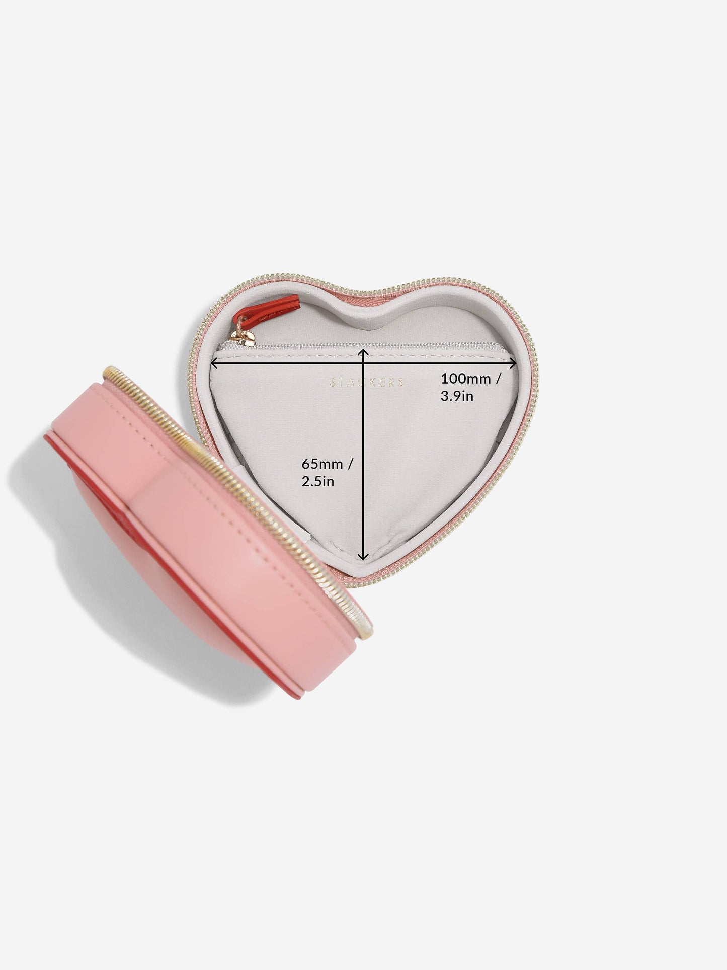 Pink Heart Travel Jewellery Box Stackers