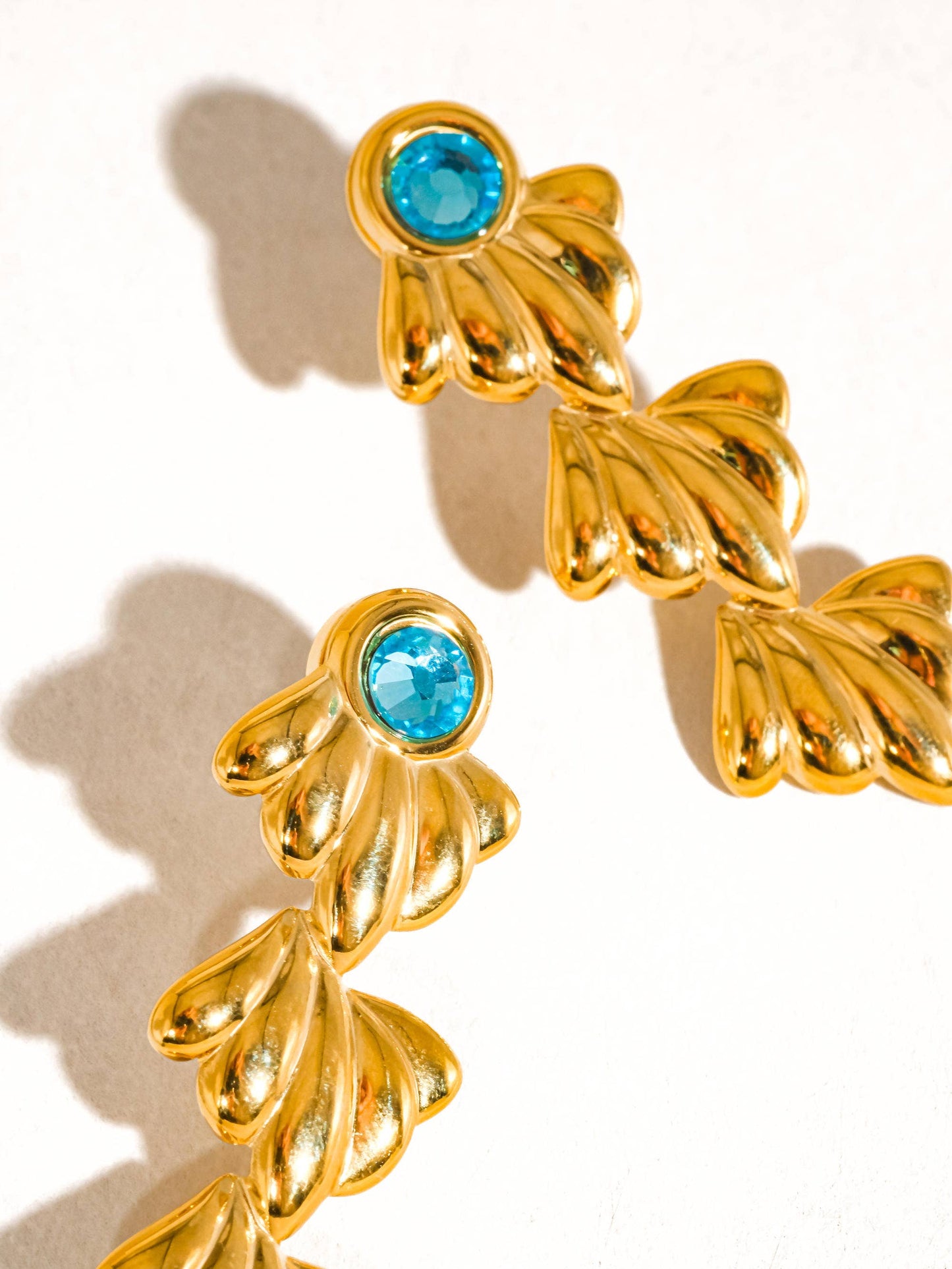 Clay 18K Gold Non-Tarnish Shell Drop Earring Flânerie by MAIQ