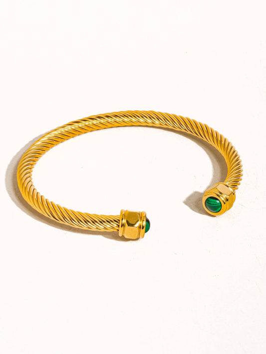 Stone Braided Bangle Flânerie by MAIQ