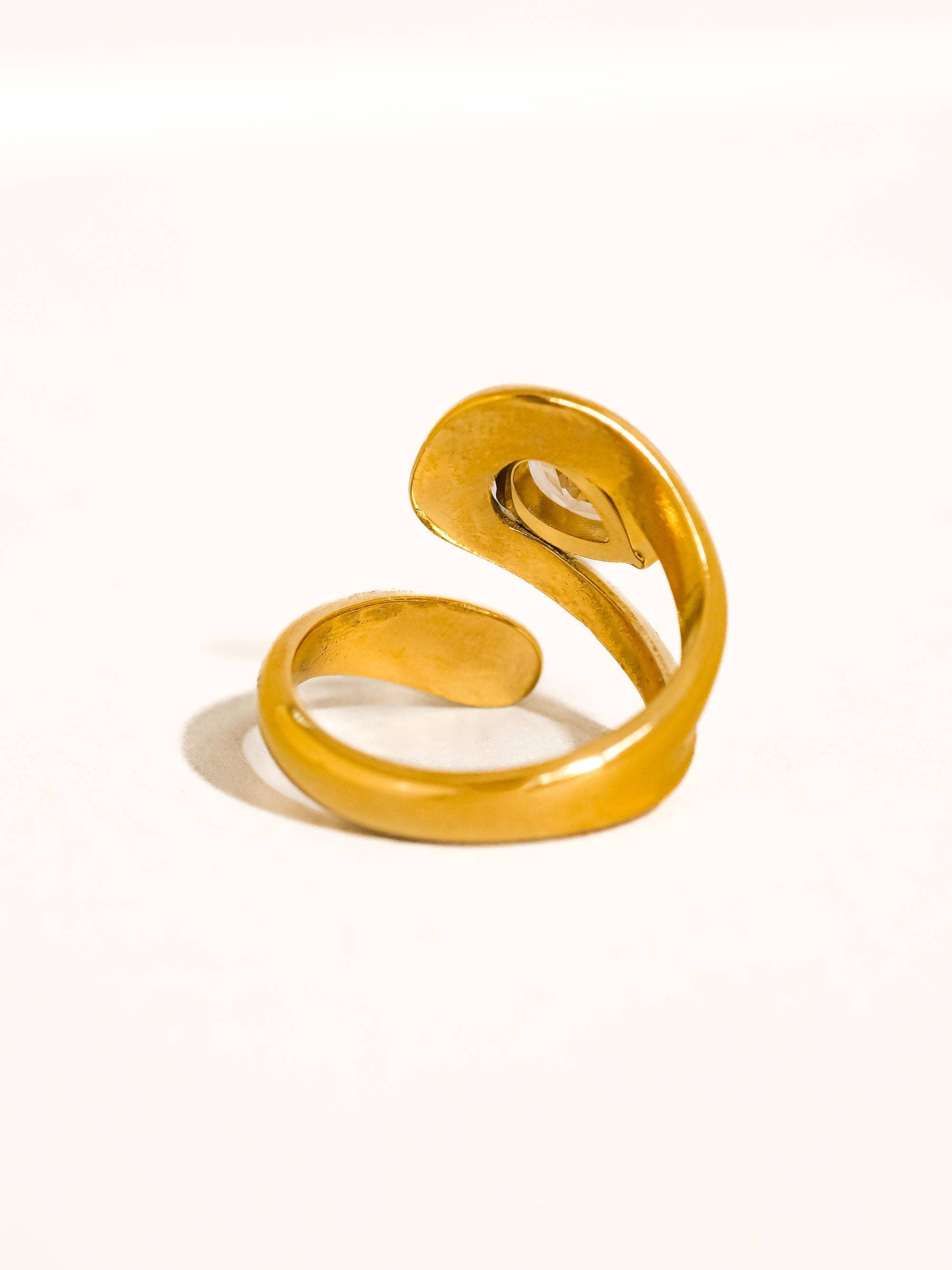 Ronnie 18K Gold Non-Tarnish Wrap CZ Ring Flânerie by MAIQ