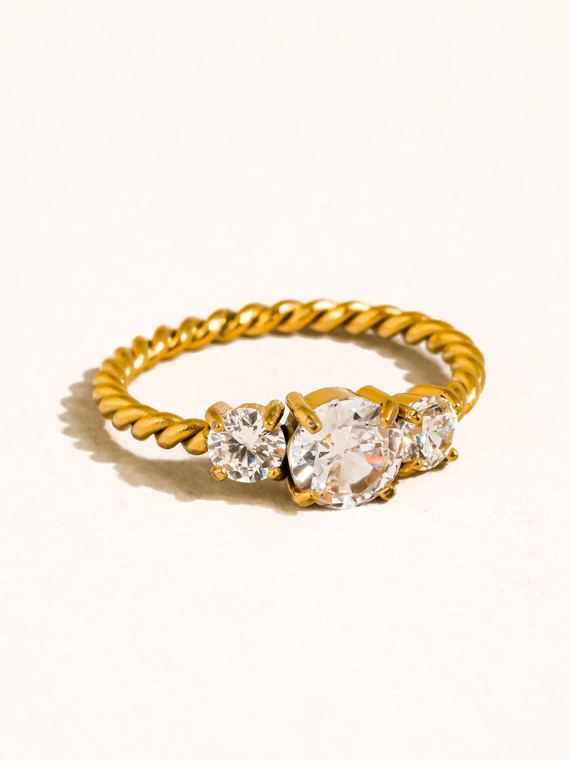 Moira 18K Gold Non-Tarnish CZ Statement Ring Flânerie by MAIQ