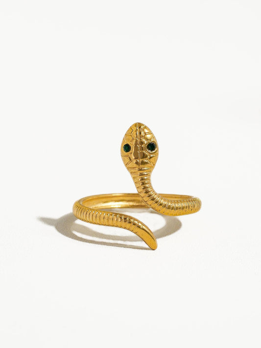 Echidna Non-Tarnish Adjustable Serpent Ring Flânerie by MAIQ