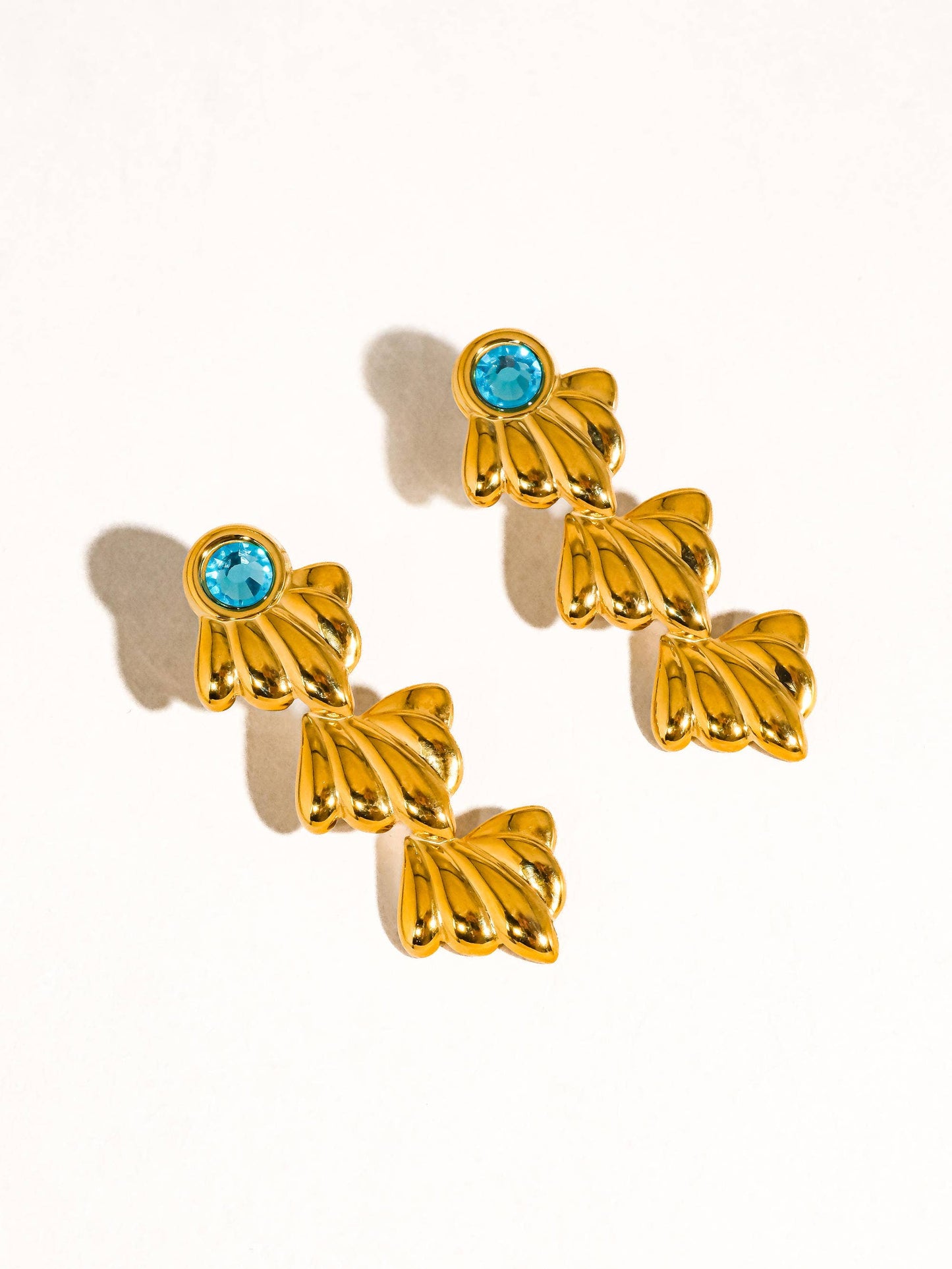Clay 18K Gold Non-Tarnish Shell Drop Earring Flânerie by MAIQ