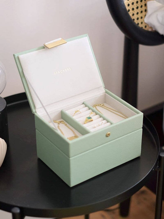 Sage Green Mini Jewellery Box Stackers