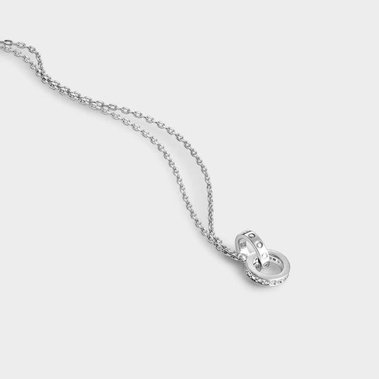 Silver necklace with interlocking rings Itemporality