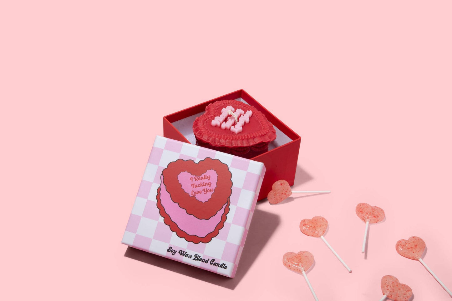 I Really Fucking Love You Heart Candle (Valentine's Day, funny cake candle) FUN CLUB