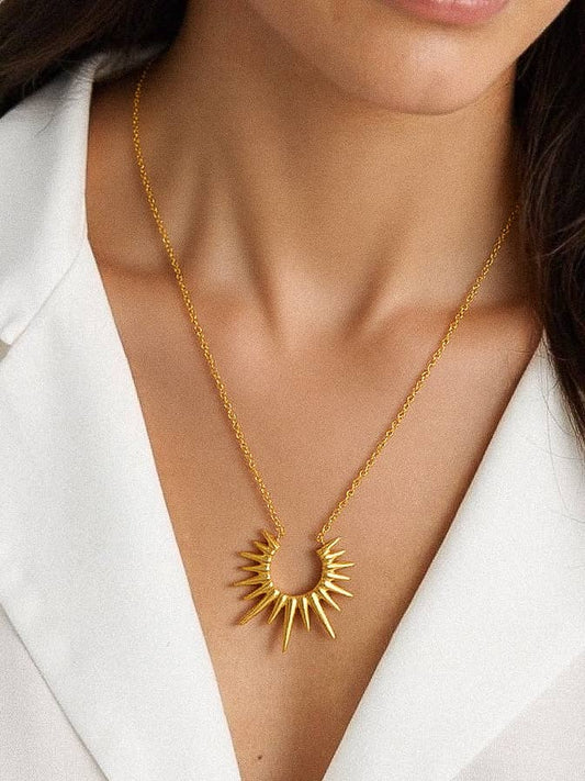 Muse Non-Tarnish Gold Sun Necklace Flânerie by MAIQ