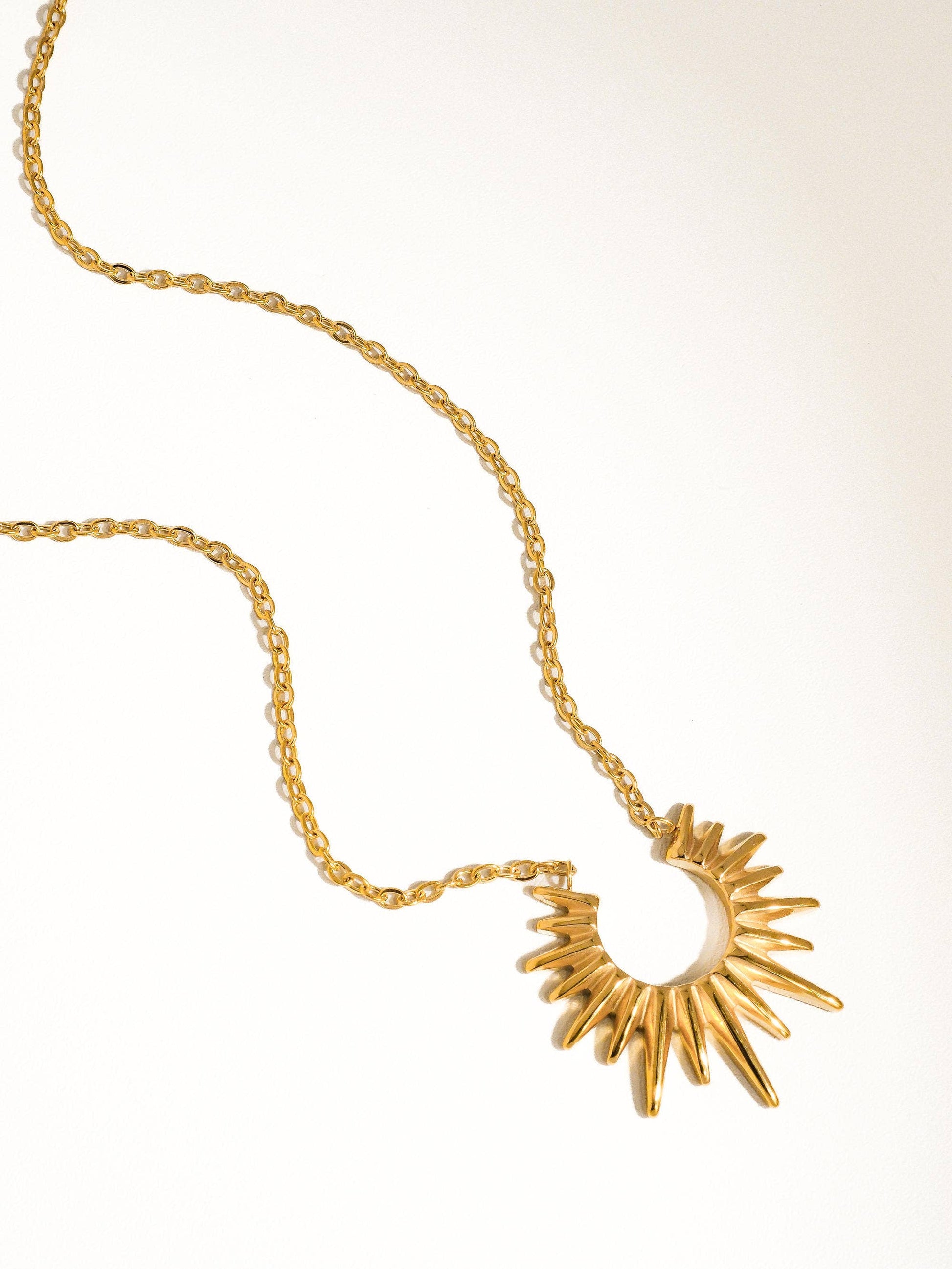 Muse Non-Tarnish Gold Sun Necklace Flânerie by MAIQ