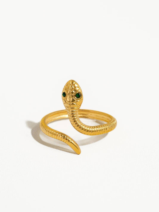 Echidna Non-Tarnish Adjustable Serpent Ring Flânerie by MAIQ