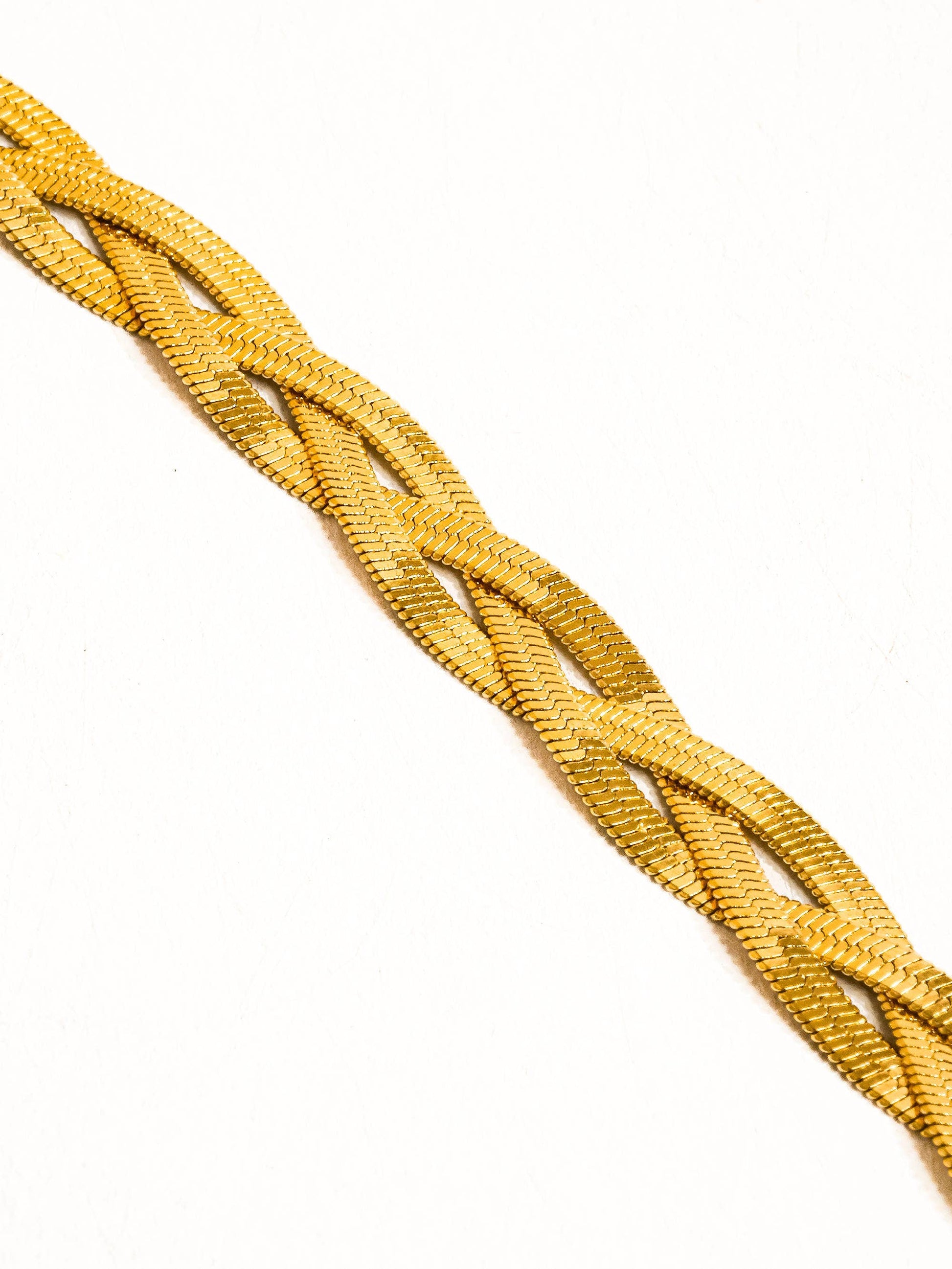 Yvet 18K Gold Non-Tarnish Braided Snake Chain Bracelet Flânerie by MAIQ