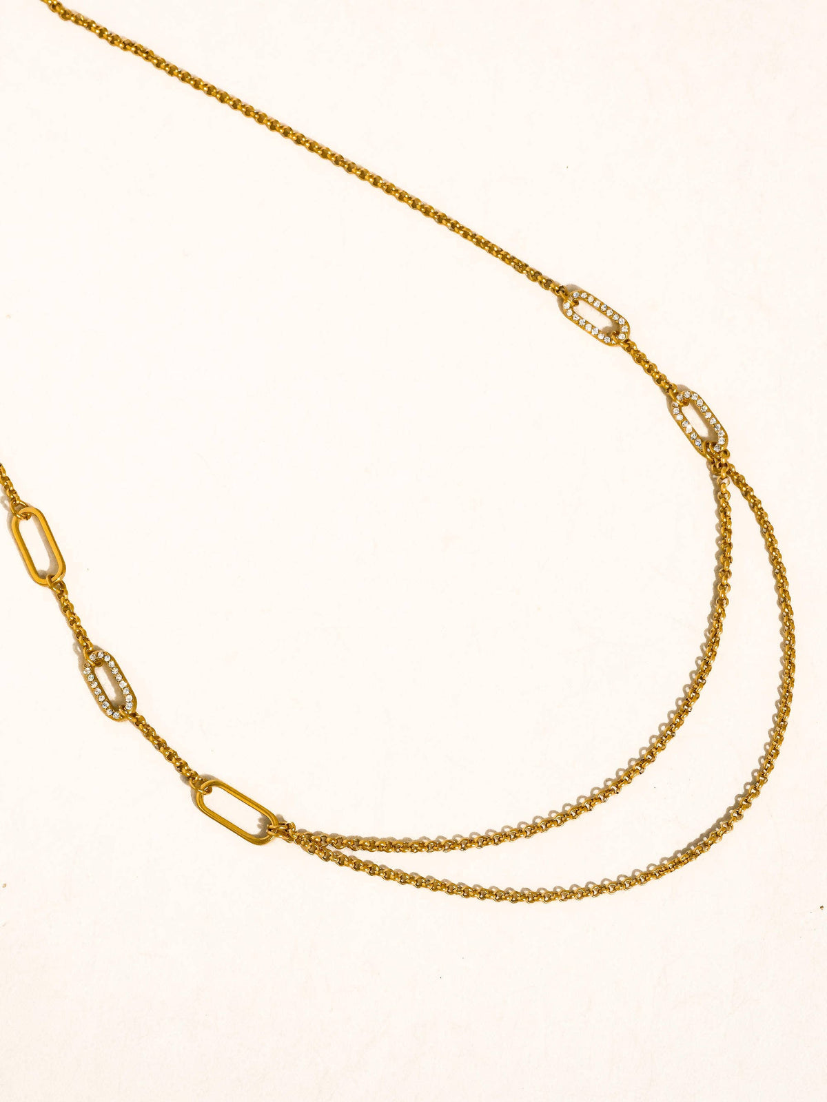 Vion 18K Gold Non-Tarnish Layered Chain Necklace Flânerie by MAIQ