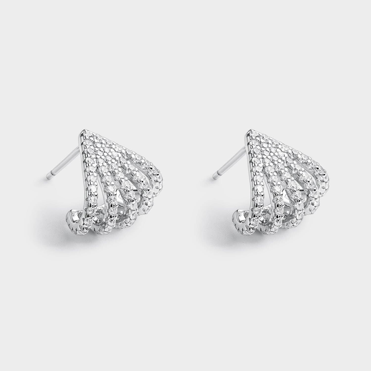 FAN EARRINGS IN SILVER Itemporality