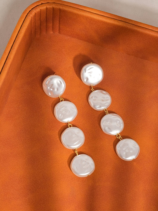 Héloïse 18K Non-Tarnish Pearl Drop Earring Flânerie by MAIQ