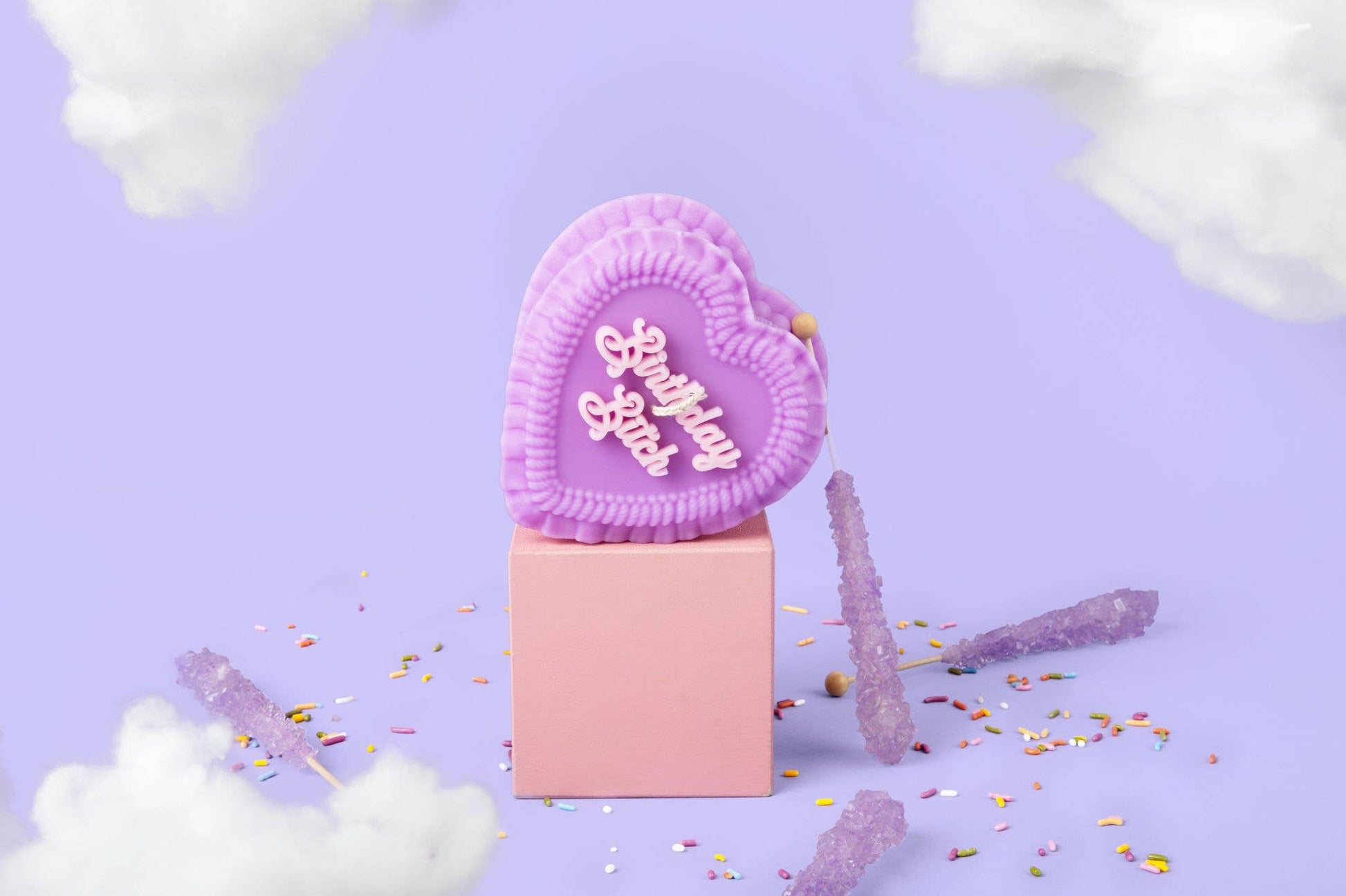 Birthday Bitch Heart Candle (birthday gift, funny gift) FUN CLUB