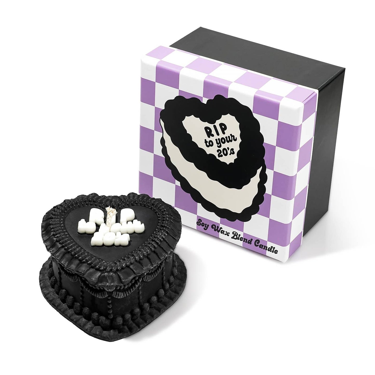 RIP YOUR 20'S Heart Candle (kitsch, birthday gift, funny cake candle) FUN CLUB