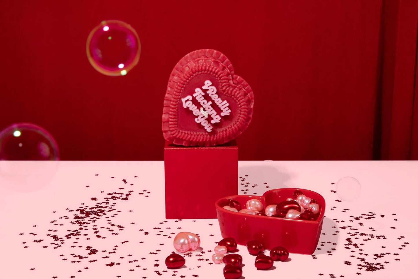 I Really Fucking Love You Heart Candle (Valentine's Day, funny cake candle) FUN CLUB