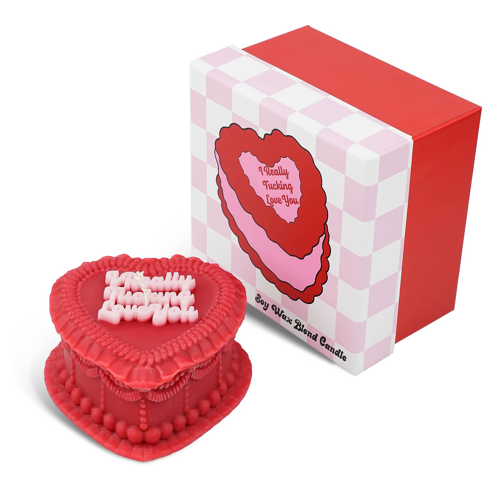 I Really Fucking Love You Heart Candle (Valentine's Day, funny cake candle) FUN CLUB