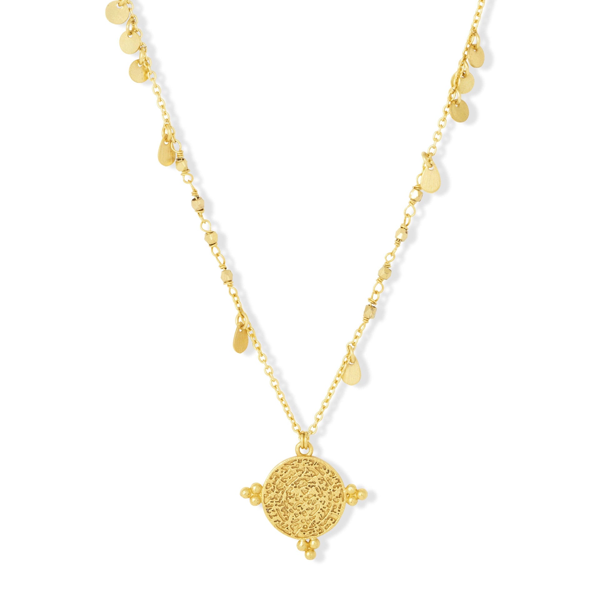 Santorini Short Gold Necklace Ashiana London