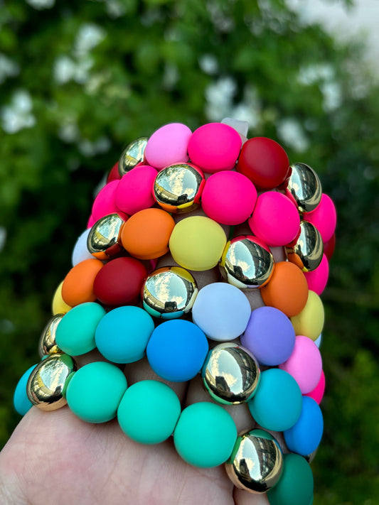 Colorful bracelet with elastic 324CP03 BYREN | ÉLINE L'ATELIER