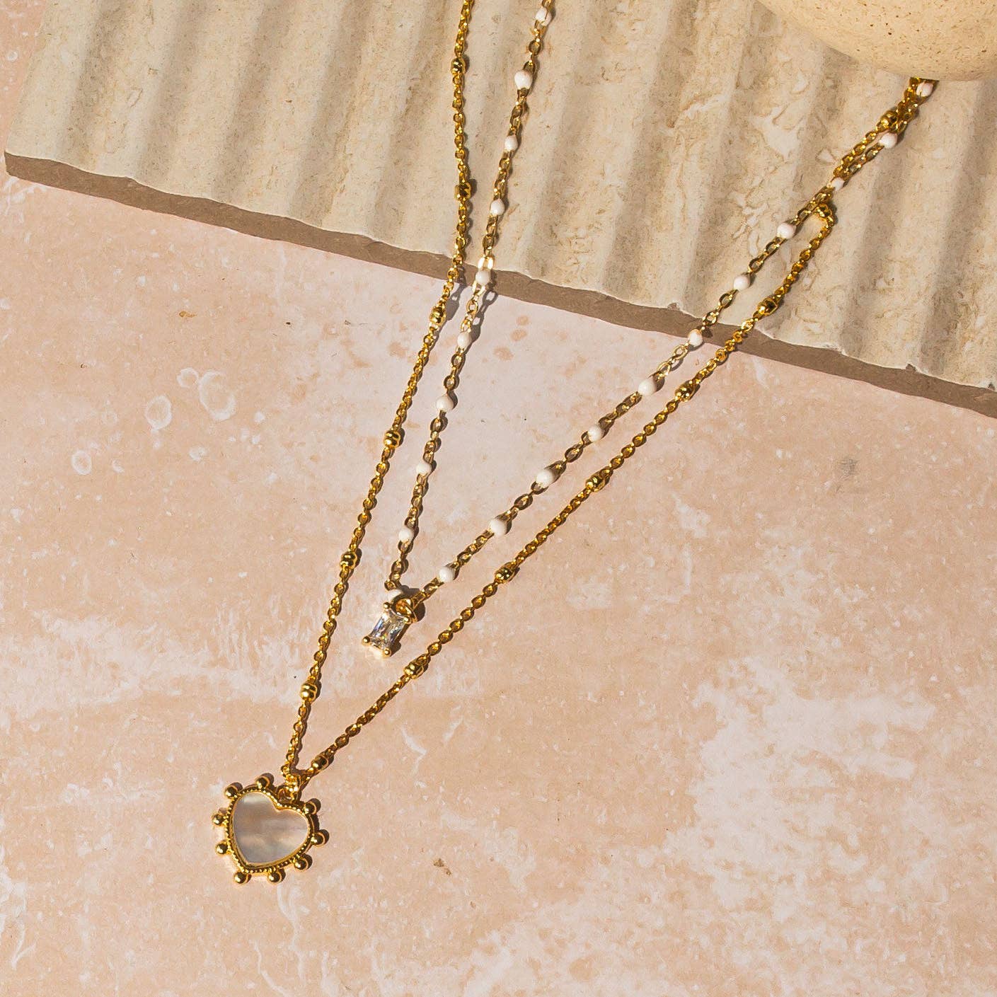 Cayenne Sacred Heart Charm Necklace Ashiana London