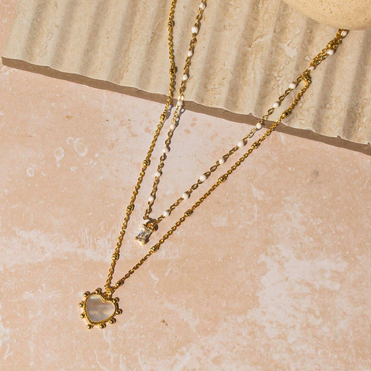 Cayenne Sacred Heart Charm Necklace Ashiana London