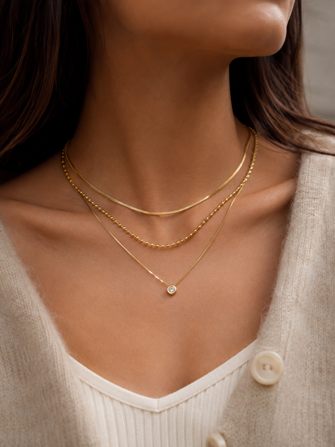 Paulette 18K Gold Chain Necklace Flânerie by MAIQ