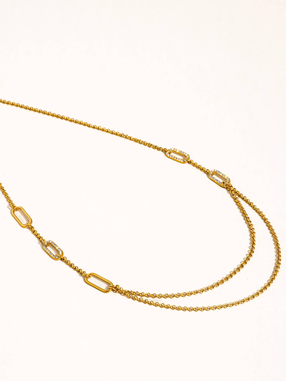 Vion 18K Gold Non-Tarnish Layered Chain Necklace Flânerie by MAIQ