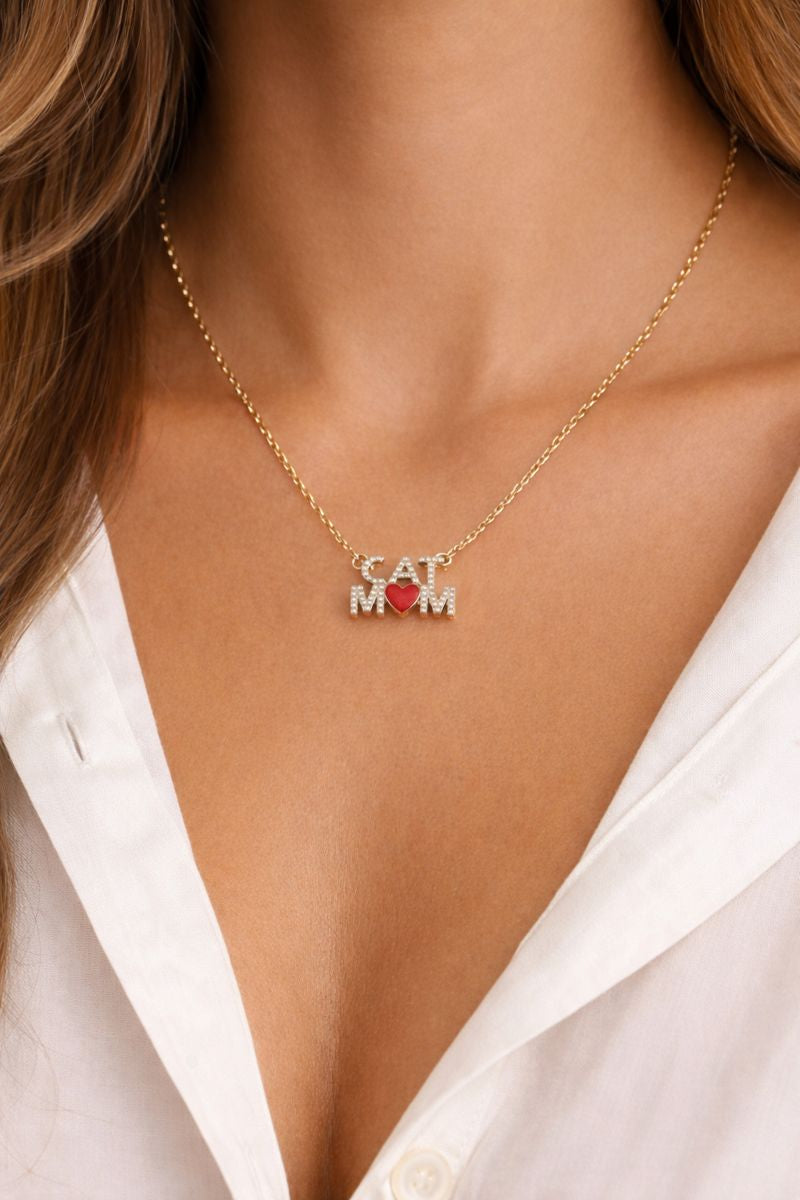 Cat Mom Pearl Necklace Frem