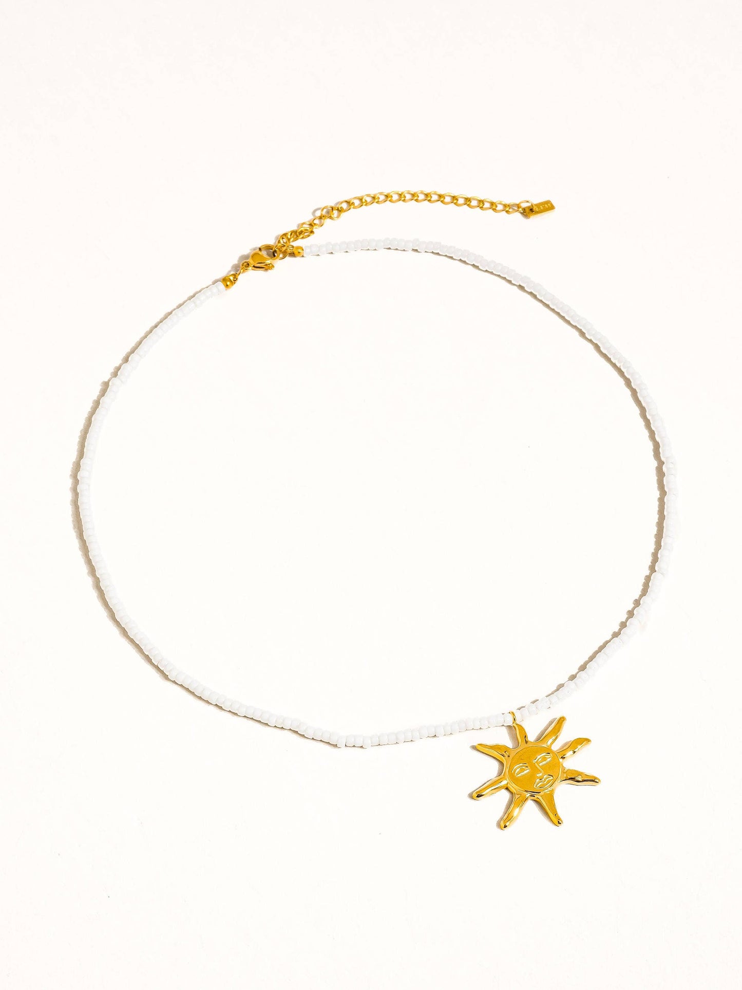 Iridessa 18K Gold Non-Tarnish Sun Beaded Necklace Flânerie by MAIQ