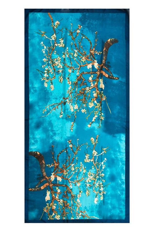 Van Gogh Almond Blossom Print Silk Scarf Fashion Scarf World