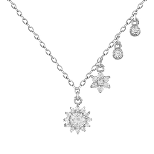 Universo silver necklace with zircons Itemporality