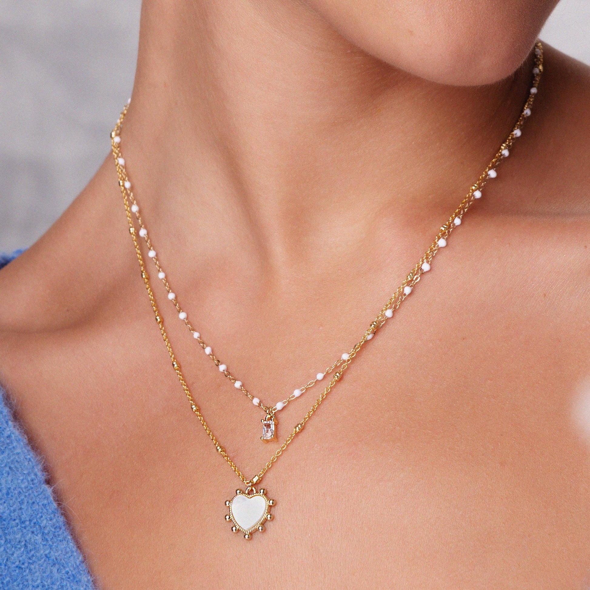 Cayenne Sacred Heart Charm Necklace Ashiana London