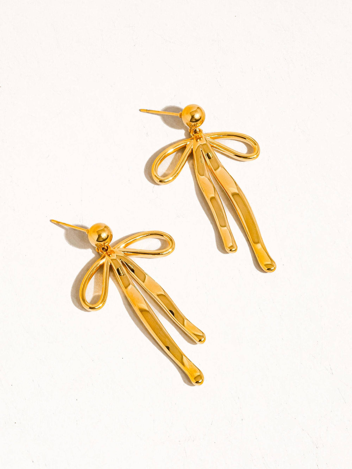 Oliver 18K Gold Non-Tarnish Bow Dangle Earring Flânerie by MAIQ