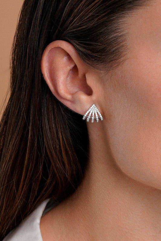 FAN EARRINGS IN SILVER Itemporality