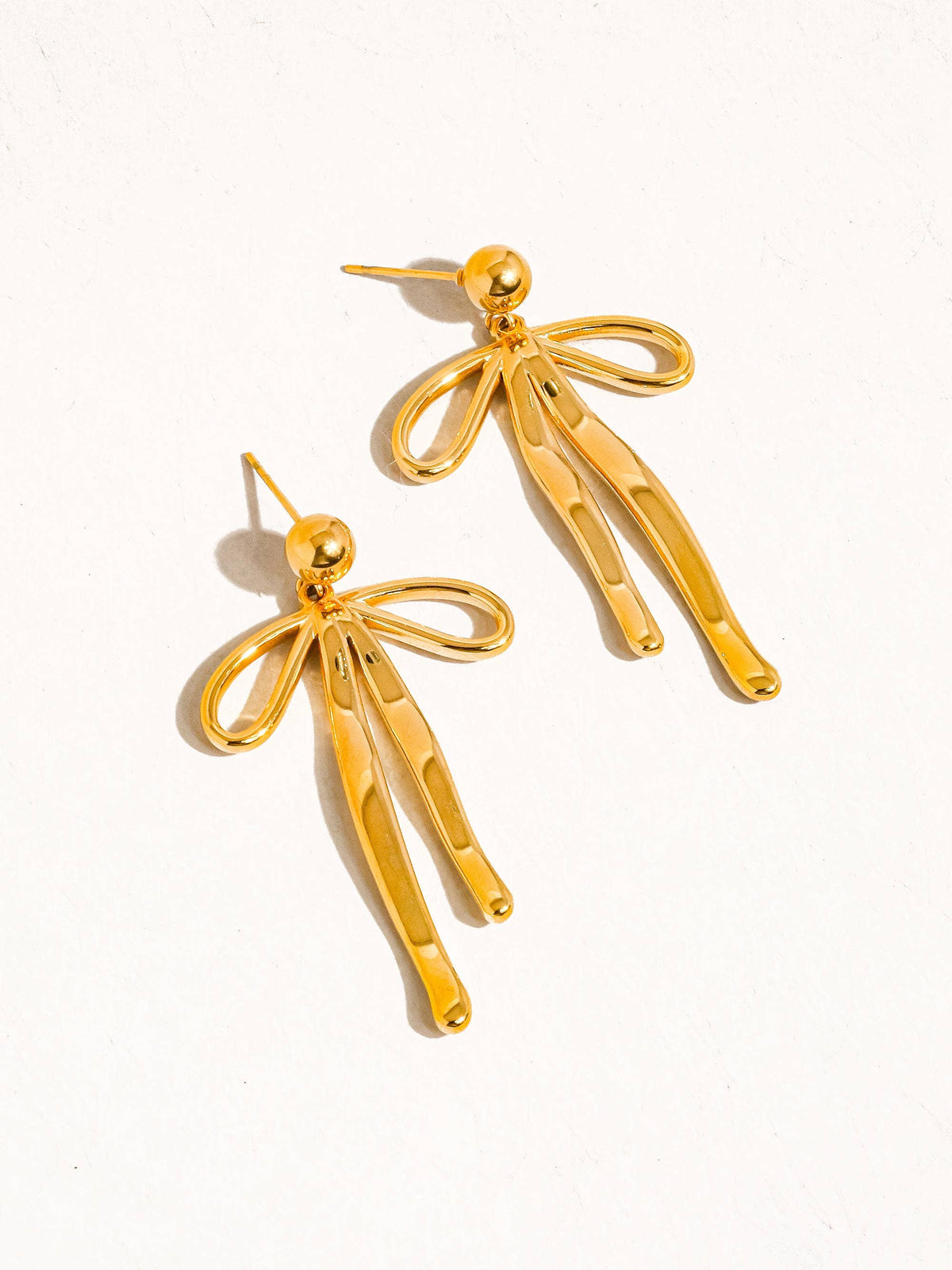 Oliver 18K Gold Non-Tarnish Bow Dangle Earring Flânerie by MAIQ
