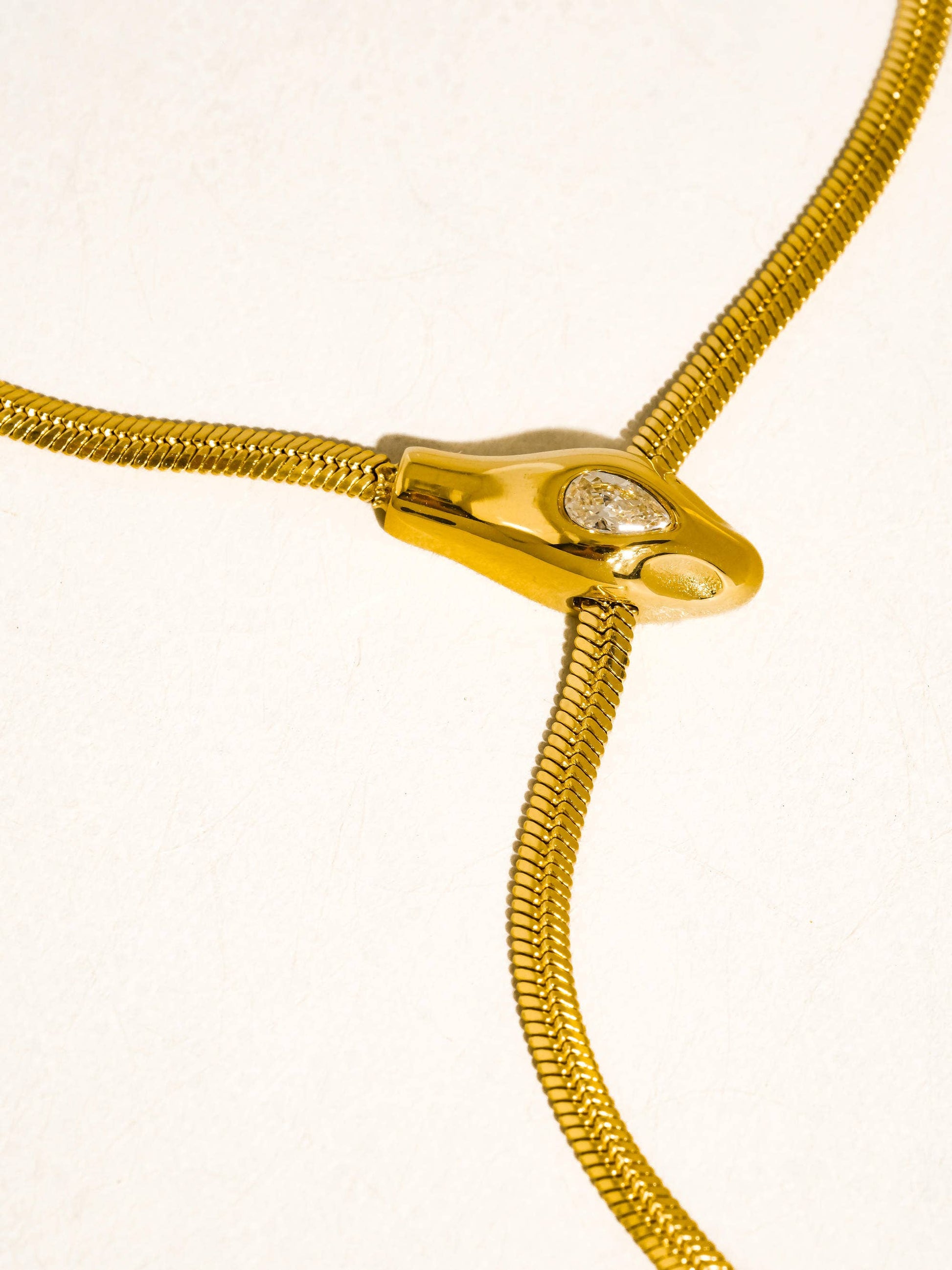 Gildora 18K Gold Non-Tarnish Serpent Y Lariat Necklace Flânerie by MAIQ