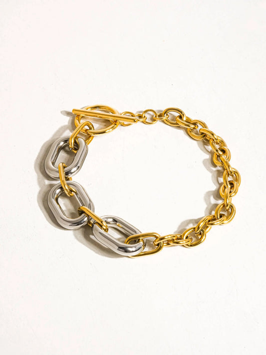 18K Gold Water Resistant Multi Chain Bracelet Flânerie by MAIQ