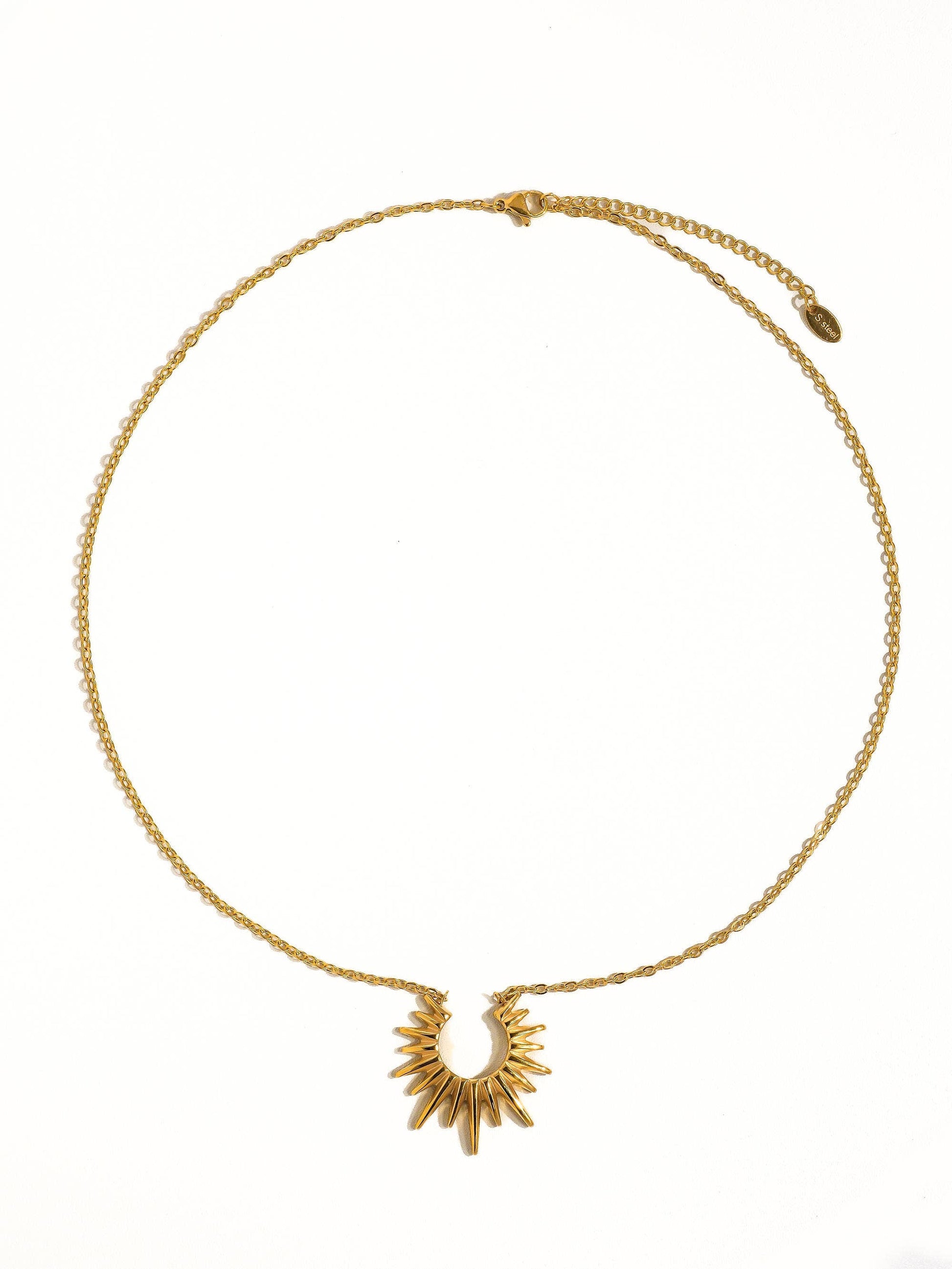 Muse Non-Tarnish Gold Sun Necklace Flânerie by MAIQ